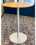 Steelcase 31" Round Maple Cafe Bar Height Table