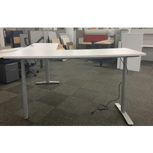 Refreshed Height Adjustable L-Shaped Desk