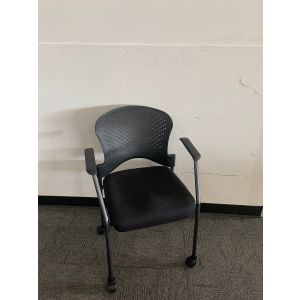 Mobile Stack Chair (Black/Black Patterned)