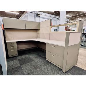 Steelcase Answer Cubicle (8'D x 6'W x 66/54/42"H)