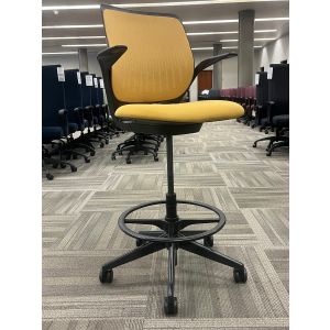 Steelcase Cobi Stool Chair (Yellow/Black)