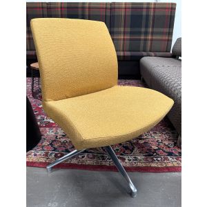 Source International Defign Mid Back Lounge Chair (Orange/Chrome)