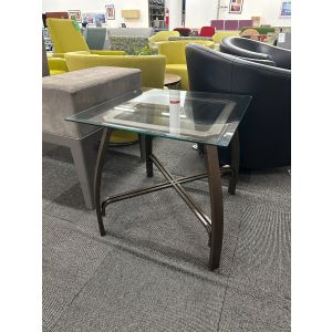 Squared Glass End Table - 24" x 24"