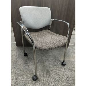 Stylex Welcome Mobile Side Chair (Grey/Chrome)