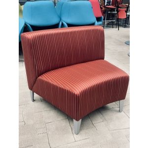 Steelcase Circa 1 Seat Lounge Chair (Red Striped)