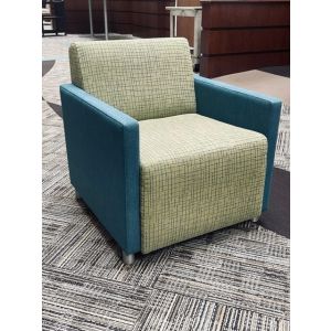 Steelcase Coupe Lounge Chair (Green Striped)