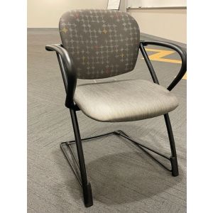 Steelcase Ally Multi Purposed Side Chair (Brown Pattern/Black)