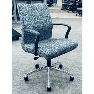 Steelcase Chord Mid Back Conference Chair (Blue Speckled)