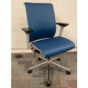 Steelcase Think Task Chair (Blue/Platinum - Chrome)