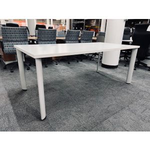 6' White Laminate Conference Table