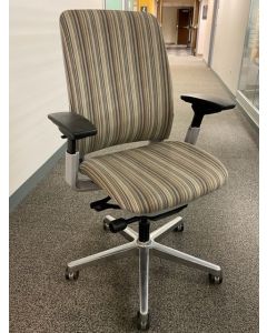 Steelcase Amia Task Chair (Yellow/Brown Patterned/Platinum - Chrome)