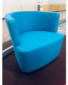 Steelcase Joel Lounge Chair (Blue/Chrome)