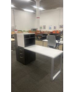 Grey Personal Wardrobe Desk LH - 48" x 24"