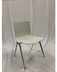 Davis A-Chair Stack Chair (White Plastic)