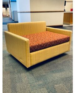Steelcase Evaneau Lounge Chair (Yellow Stripe)