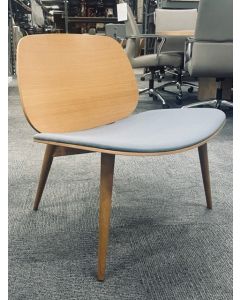 Hightower Papa Lounge Chair (Maple/Blue)