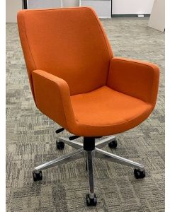 Steelcase Bindu Mid - Back Conference Chair (Orange/Chrome)