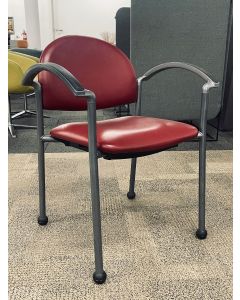 Bola Red Vinyl Stack Chair