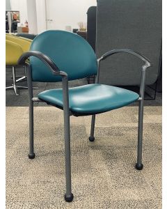 Bola Blue Vinyl Stack Chair