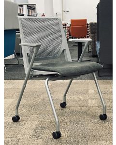 Haworth Very Side Chair w/ Casters (Grey/Grey)