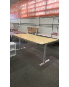 79" Rectangular Table Desk w/ Crescent Edge (Maple)