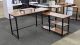 Gelibo L-Shaped Desk (Rustic Brown)